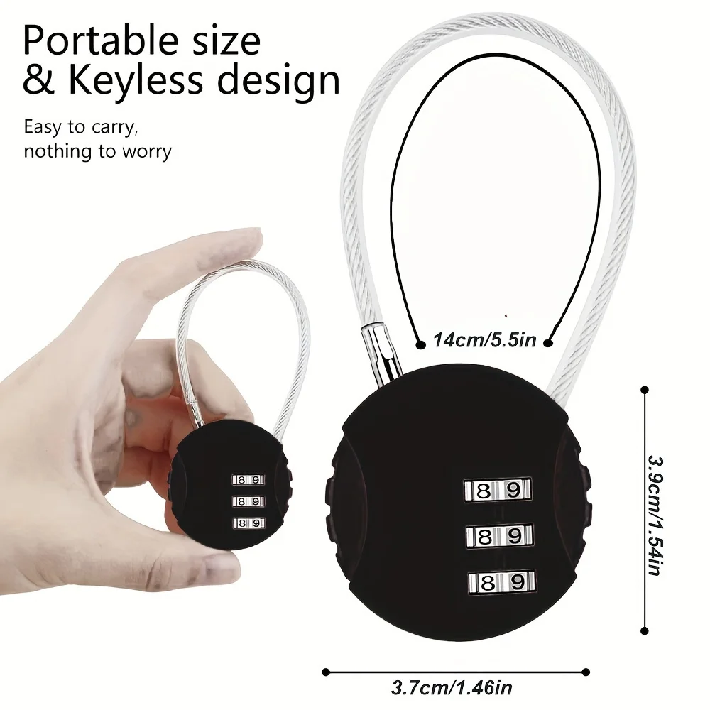Mini Combination Padlock Resettable Luggage Locks Outdoor Waterproof Padlock Suitcase Gate Pad Lock Combo Gym Locker for Storage view 4