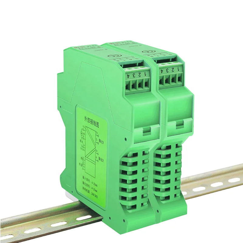 Industrial Temperature Transmitter Module with Guide Rail Type K Thermocouple Pt100 Sensor 4-20ma OEM & ODM Customized Support