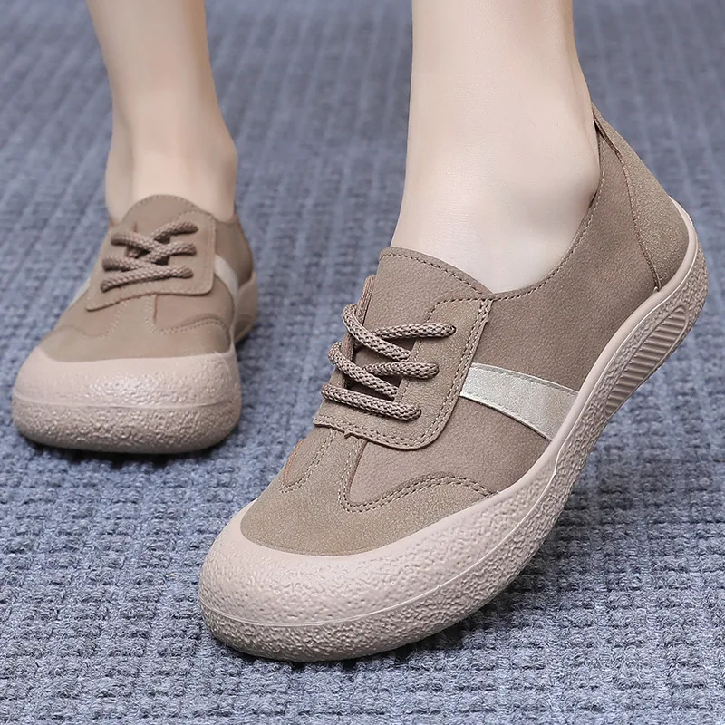 Chaussures plates décontractées pour maman, à la mode, polyvalentes et légères, nouvelle collection printemps et automne 2025 pour femmes
