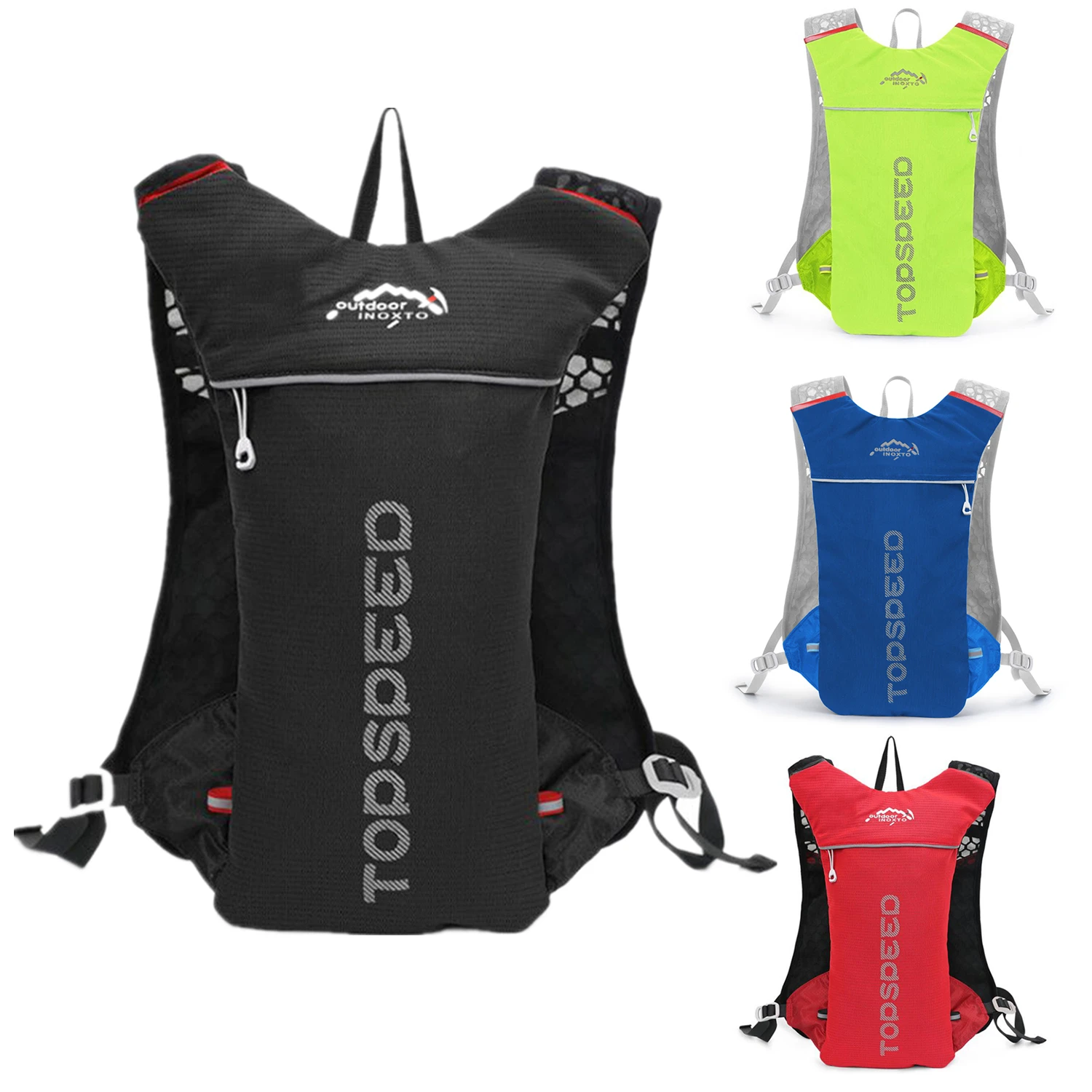 

INOXTO trail running-ultra-light 5L backpack, running hydration vest, marathon, bicycle 1.5L Water Bag