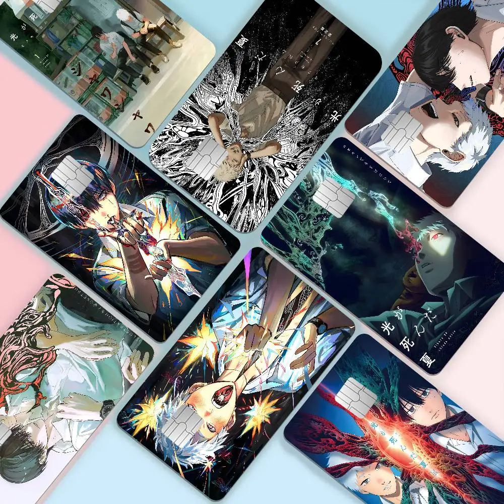 Animation The Summer H-Hikaru Died 2024 Anime Cartoon Skin Stickers Film Tape Case for Big Credit Debit Card Front Side