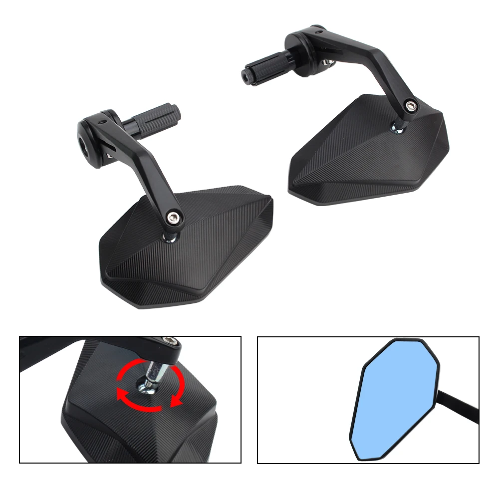 Diamond Shaped Handle Mirror Suitable For 22mm Handle Width Motorcycle Rearview Mirror Motorcycle Universal Accessories image 4