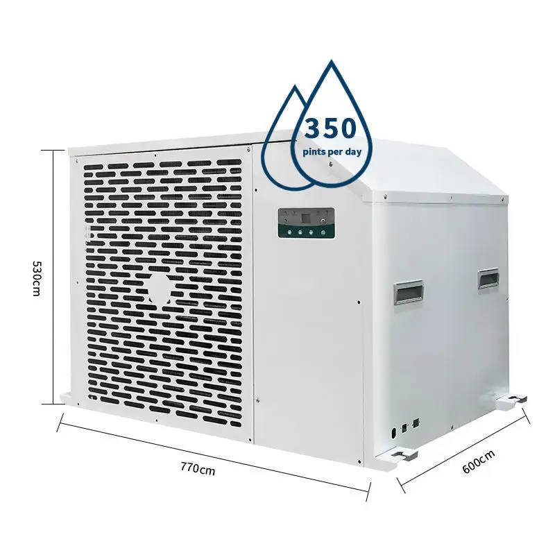 Waterproof & Auto Drainage Greenhouse Dehumidifier 350Pints/Day Industrial Grade for Tropical Plant Nurseries