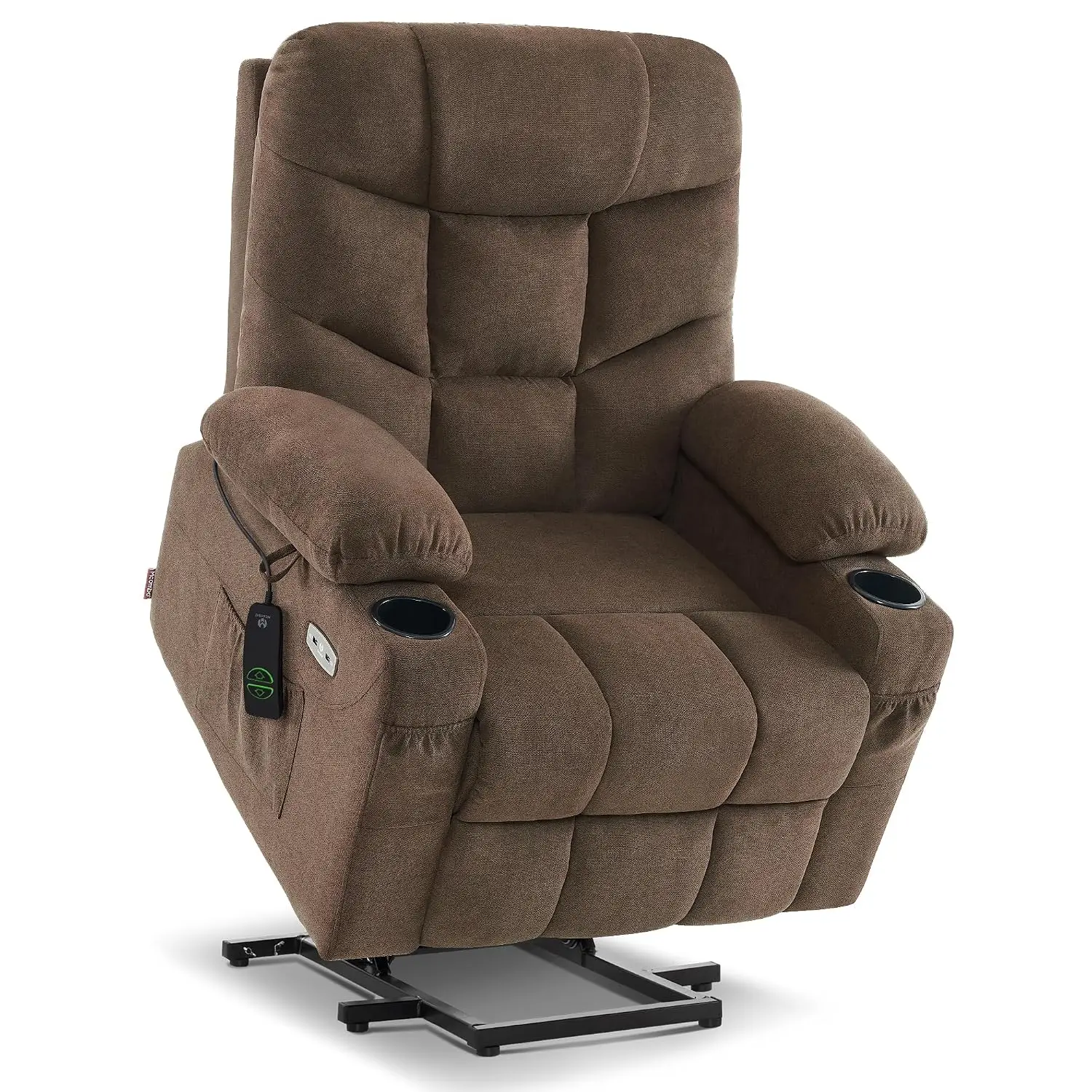 Fabric Lift Recliner for Elderly, Stand Assist & 140° Recline, USB Ports & Cup Holder, Easy Assembly, Medium, Customized