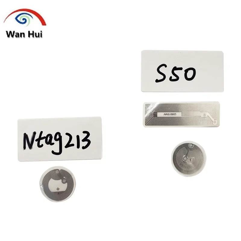 10Pcs 13.56MHz 25mm Lable Replaceable S50 NFC Sticker Wet Inlay NFC Tag RFID IC Card, UID Sector 0 Block 0 unchangable