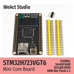 Weact stm32h723vgt6 stm32h723 stm32h7 stm32 core board demo board