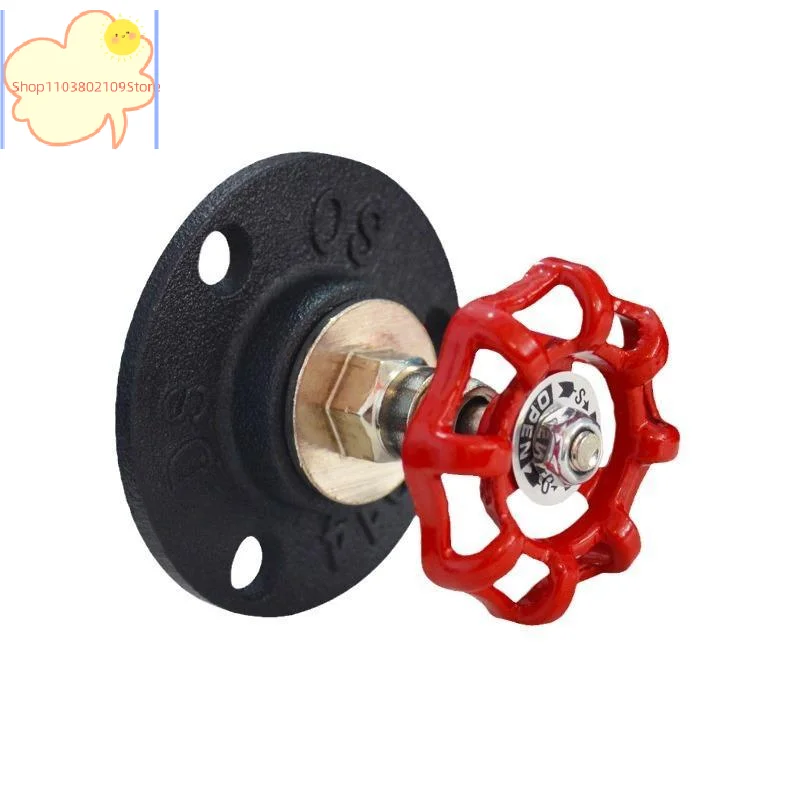 【H】Loft Cabinet Pulls Black Metal Retro Valve American Industrial Style Wardrobe Drawer Knobs And Handles For Furniture Hardware