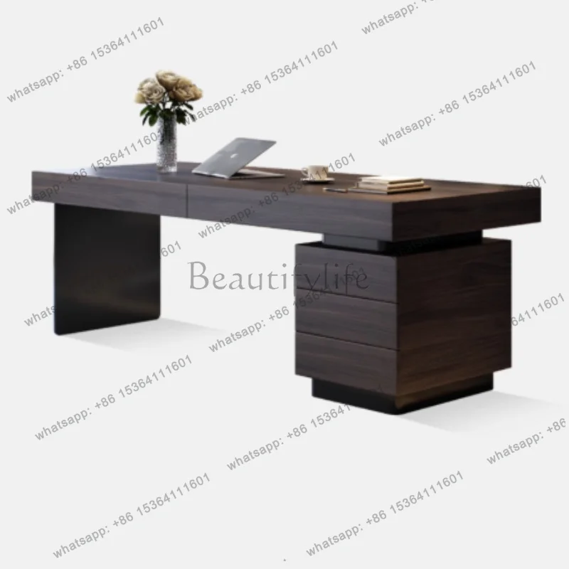 Wood Organizer Office Desk Hutch Modern Socket Conference Computer Table Study Modern Organizer Mesa