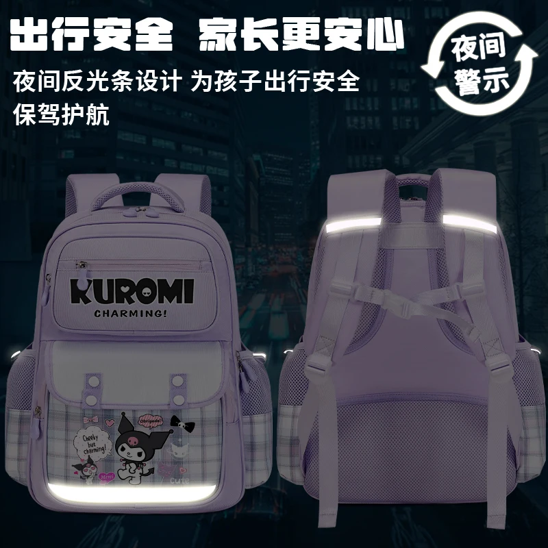 Kulomi Backpack 2025 New Sanrio Children School Backpack for Girls Large Capacity Lightweight Back to School Backpack
