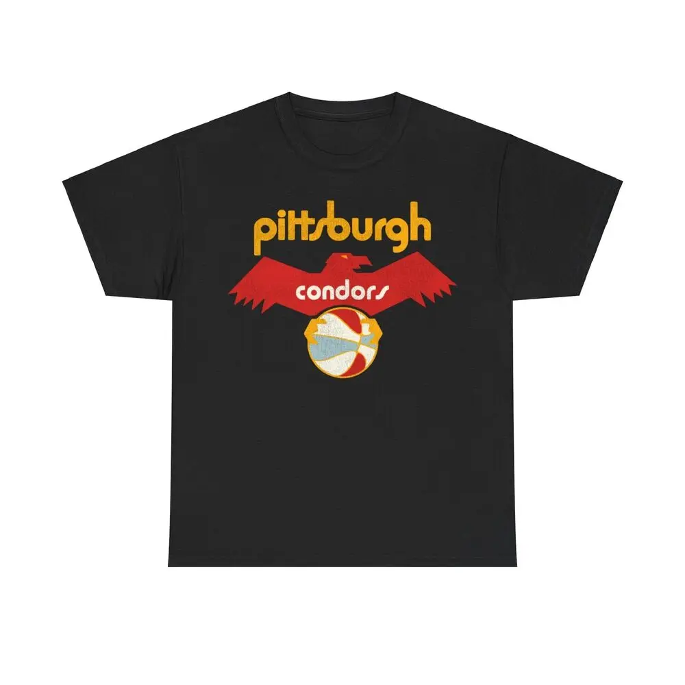 Pittsburgh Condors ABA Basketball Team Nostalgic Retro T-shirt  Cotton Luxury brand vintage oversized