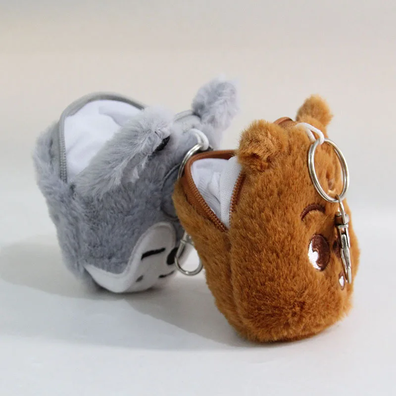 Novo skzoo stray crianças dos desenhos animados carteira de pelúcia chaveiro criativo mini fone de ouvido saco moeda pingente presente festival das crianças