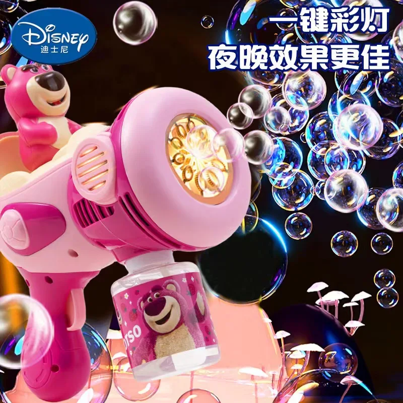 Hot Kawaii Disney Stitch Bubble Gun Toys Anime Lilo & Stitch Automatyczna elektryczna maszyna do baniek wodnych Zabawki prezentowe na Dzień Dziecka