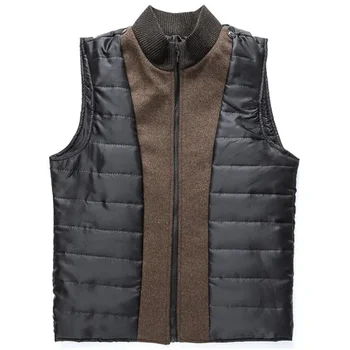 Men Winter Windbreaker Long Thick Wool Jackets Abrigo Hombre Man Stand Collar Single Breasted with Vest Woolen Coats 3