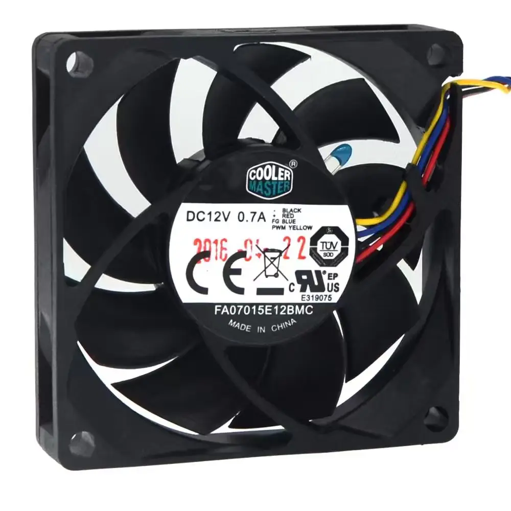 

Новый вентилятор FA07015E12BMC для Coolermaster, 70 мм, PWM, DC 12V, 0.70A, 7 см, 70x15 мм, 7015, 4-проводной, для охлаждения процессора.