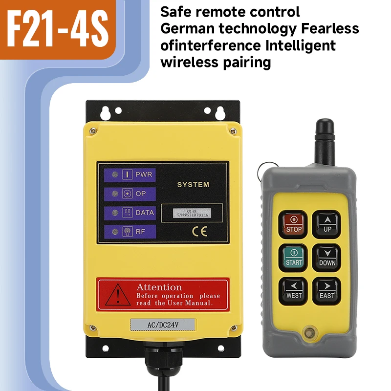 Controle Remoto Industrial Botão Interruptor 12v 24v Grua Elétrica Guindaste Elevador Velocidade Única sem Fio Q400 F214s