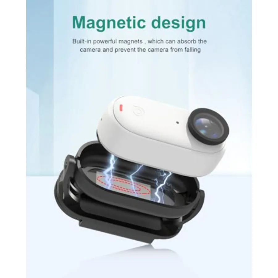 PULUZ – Clip de capuchon de caméra, support de montage magnétique pour Insta360 GO3, Clip de chapeau à dégagement rapide, fixable au chapeau ou au dos