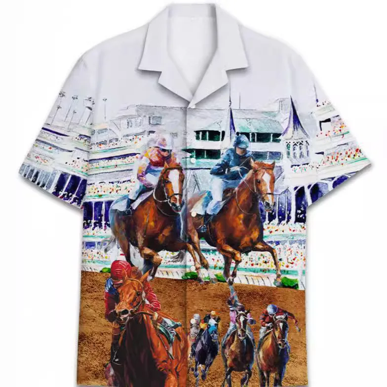 New Men's Plus Size 3D Digital Printed Hawaiian Shirt