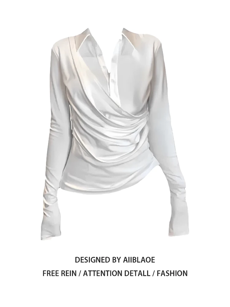 

Женская белая готическая футболка Harajuku Y2k, футболки, топ, винтажные эстетические асимметричные футболки с длинными рукавами, одежда больших размеров в стиле эмо 2000-х годов