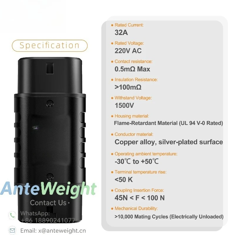 National-standard European-standard New AC GBT Type 2 Charging Gun Adapter for New-energy Electric Vehicle Charging Converter