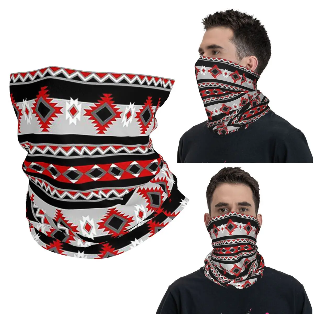 

Родной Юго-Запад Наваajo Мексиканский Этнический Ацтекский Бандана с геометрическим принтом Гетры на шею Шарф с принтом Теплая маска для лица Унисекс для взрослых