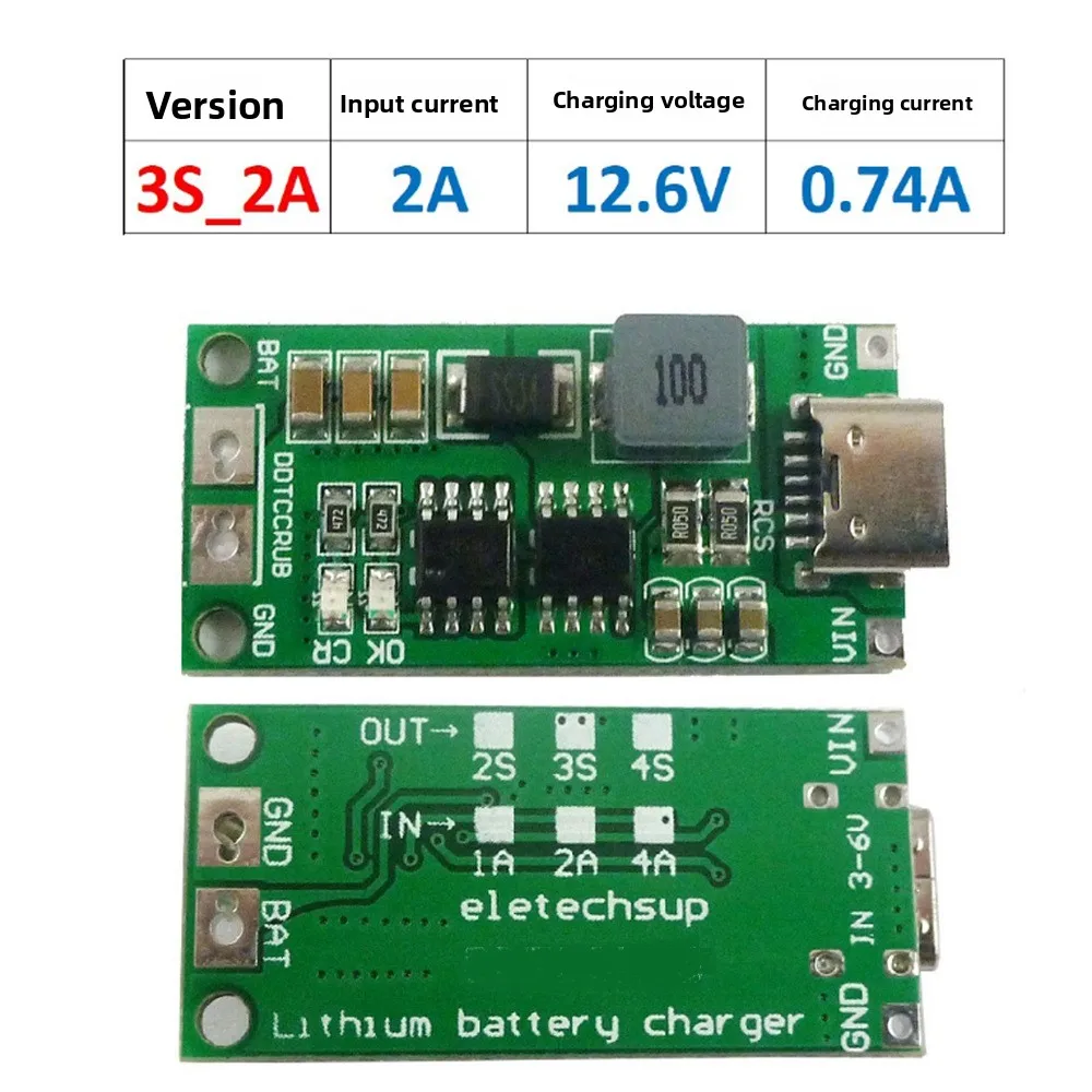 Multi-Zellen 2S 3S 4S Typ-C auf 8,4V 12,6V 16,8V Step-Up-Boost-LiPo-Polymer-Li-Ion-Ladegerät für 7,4V 11,1V 14,8V 18650 Lithium-Akkus – Detail 5