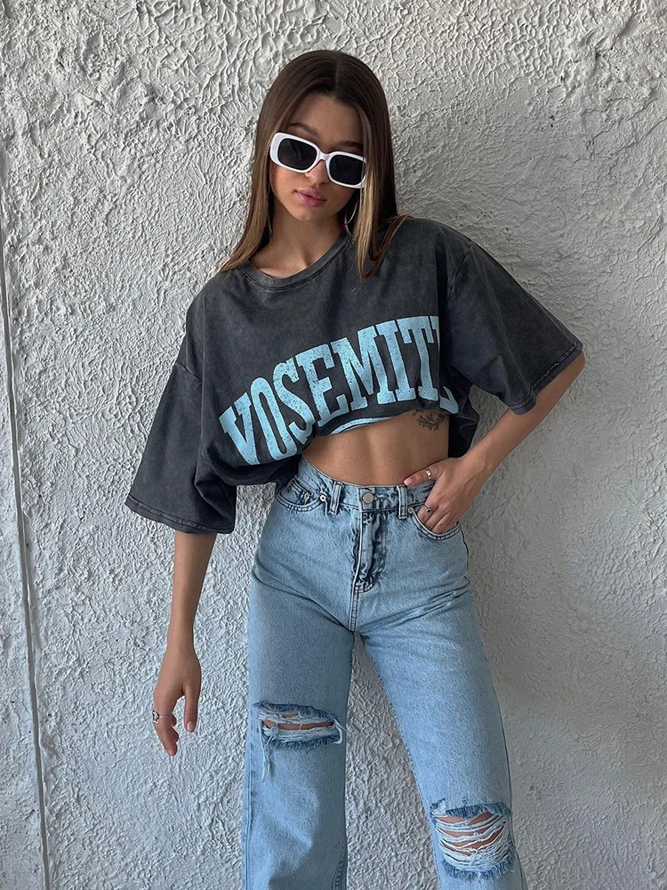 Vintage Washed T Shirts Attack On Titan Printed T Shirt Men Harajuku Oversize Tee Couple Cotton Fashion Women Y2k Streetwear