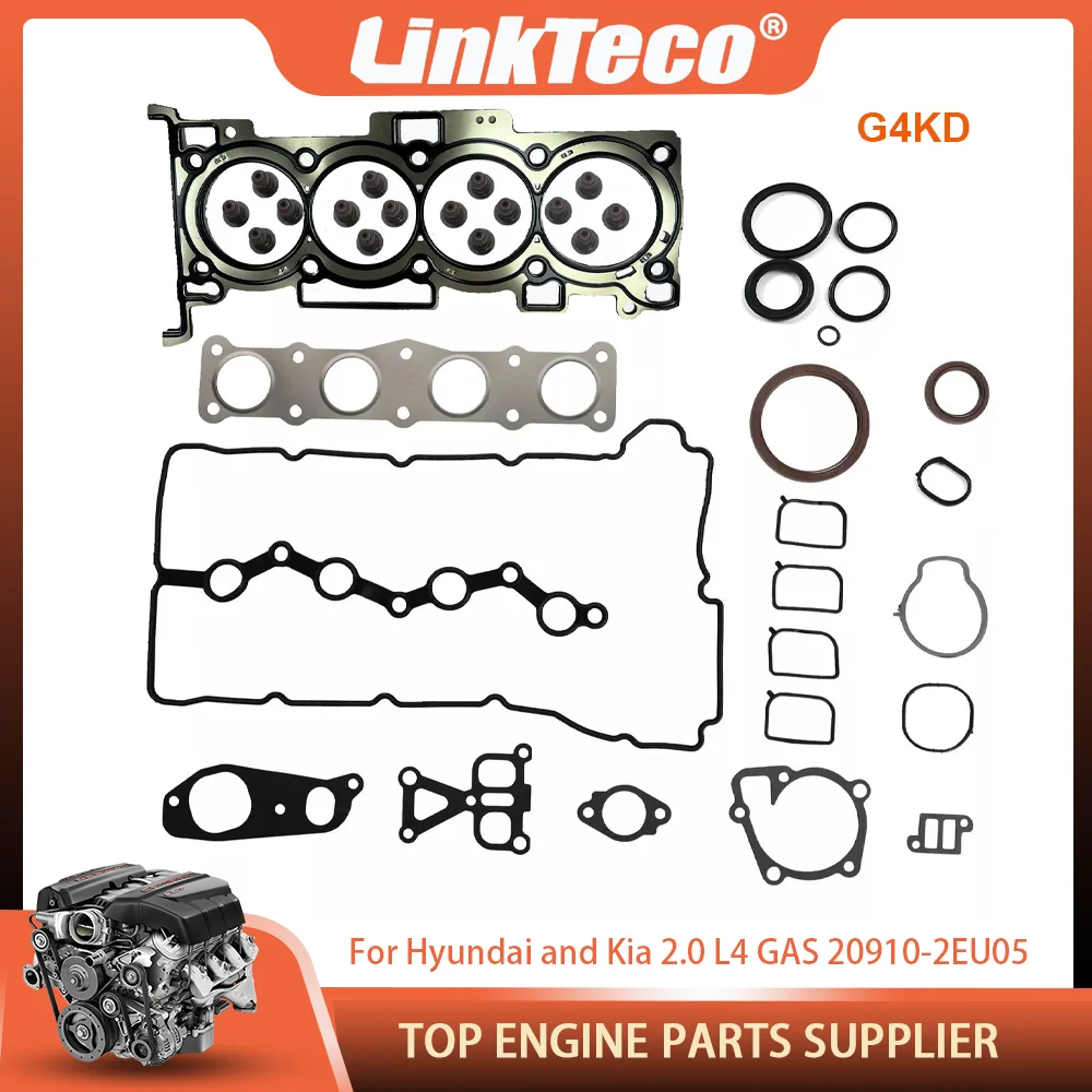 Engine Parts Rebuild Overhaul Kit Cylinder Head Gasket Set Fit G4KD 2.0 L4 GAS For 2008-2015 Hyundai ix35 Sonata Kia Optima 2.0L