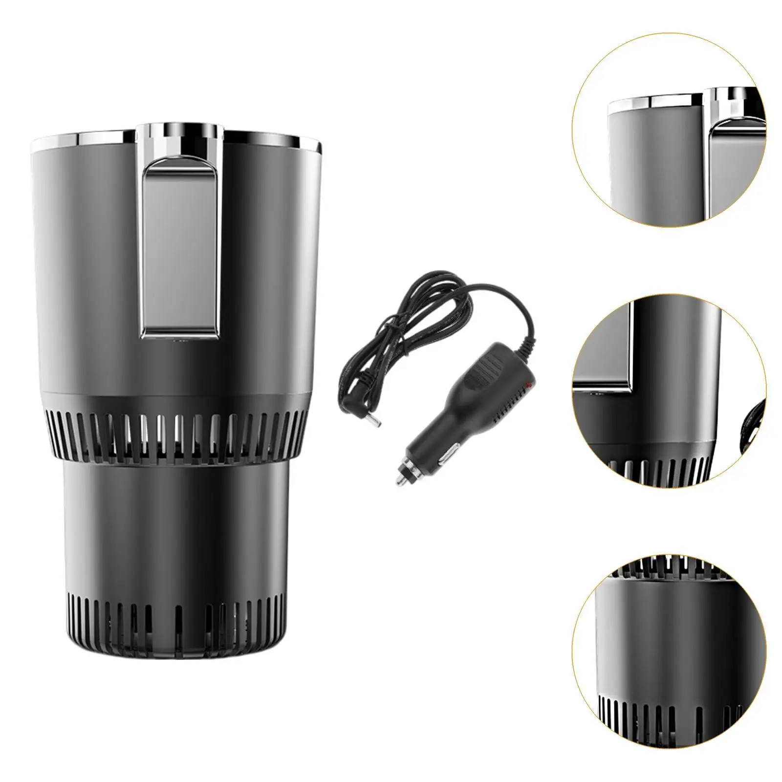 Insulated Car Tumbler Holder with Heating Cooling Mode Smart Cup Warmer for Travel Household