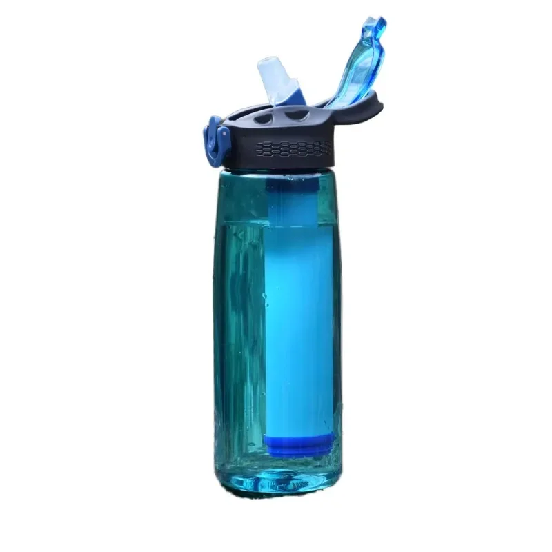 

Sports style adult water bottle heat insulation filter purifier camping and school polypropylene material water compatible