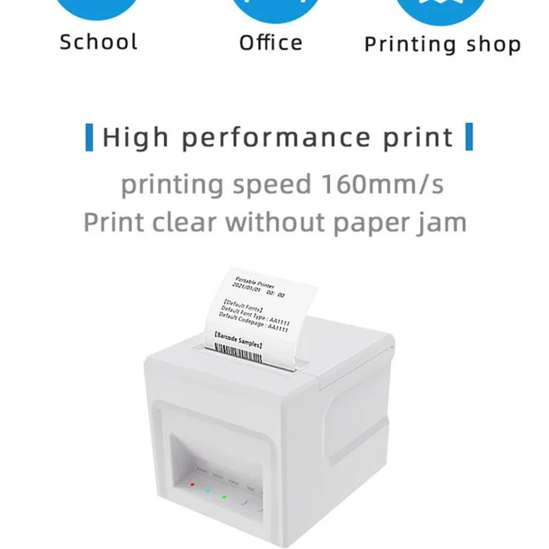 Cheapest Bluetooth Ethernet USB POS 80MM  thermal billing receipt printer with auto cutter andorid and win10