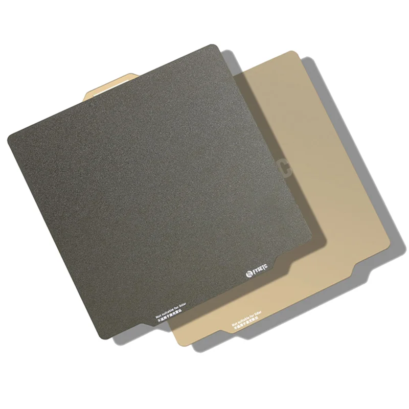 FYSETC untuk Bambu X1/P1P Pelat Pembuatan PEI 276X258Mm Bagian Printer 3D Lembar Pegas PEI Bertekstur Satu Sisi Yang Ditingkatkan