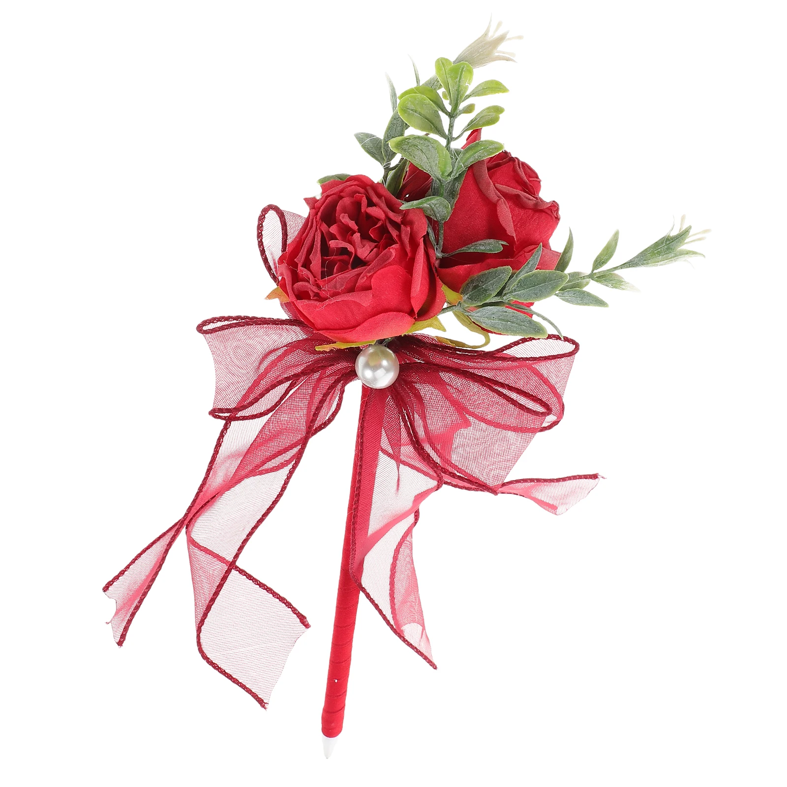 

Creative Artificial Rose Ballpoint Pen Black Ink Smooth Writing Floral Pen For Teachers Office School Burnt Edge Design