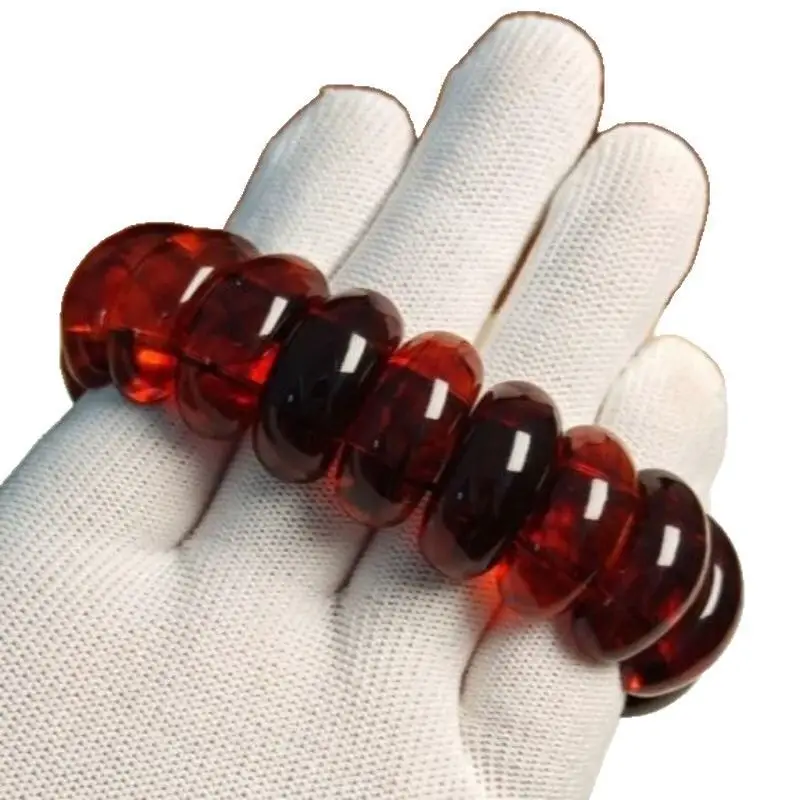 Fashion Ethnic Style Second-generation Amber Beeswax Hand Row, Unisex Trendy Bracelet Jewelry Crafts