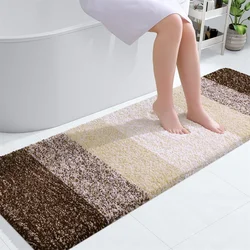 Large Bathroom Carpet 60X150cm Soft Absorbent Door Mat 3D Non-Slip Quick-Drying Bathroom Floor Shower Carpet Foot Mat Room Decor