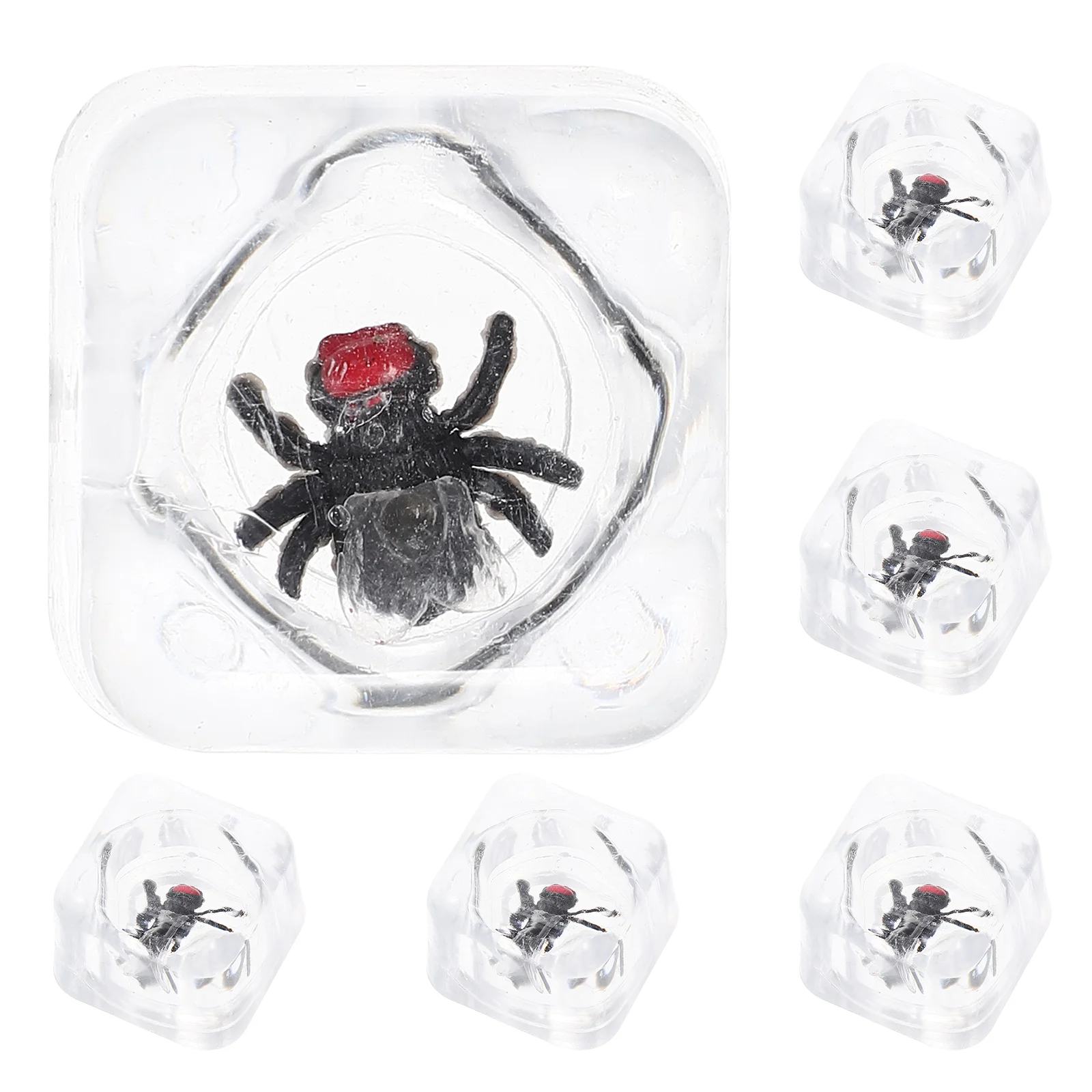 6 Pcs Tricky Ice Cube Bug Funny and Practical Prank Toys Kids Insect Plastic with Insects Cubes Bugs