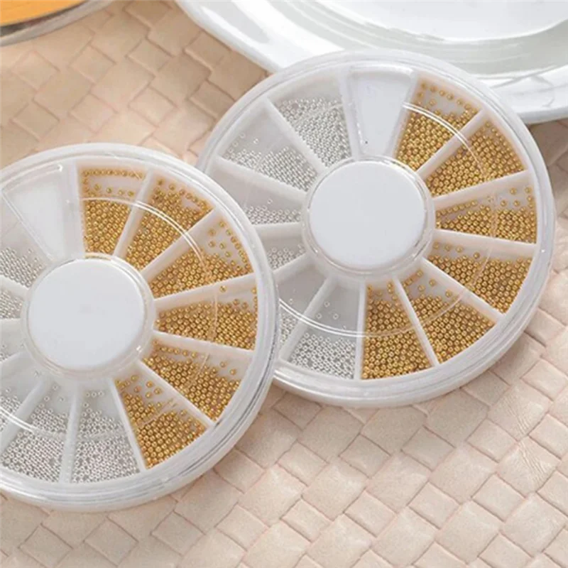 

AA20-10Pcs Plastic Art Nail Decor Storage Case Rotatable Empty Wheel Rhinestone Beads Slices Clear