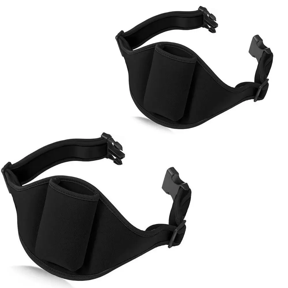 2PCS Black Microphone Waist Belt Elastic Diving Fabric Mic Belt Holder Lightweight Adjustable Strap Fitness Instructor Mic Belt