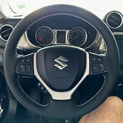 Customization Hand Sewing Microfiber Leather Car Steering Wheel Cover For Suzuki Vitara 2019 Escudo LY 4th Gen 2018 2017 2016