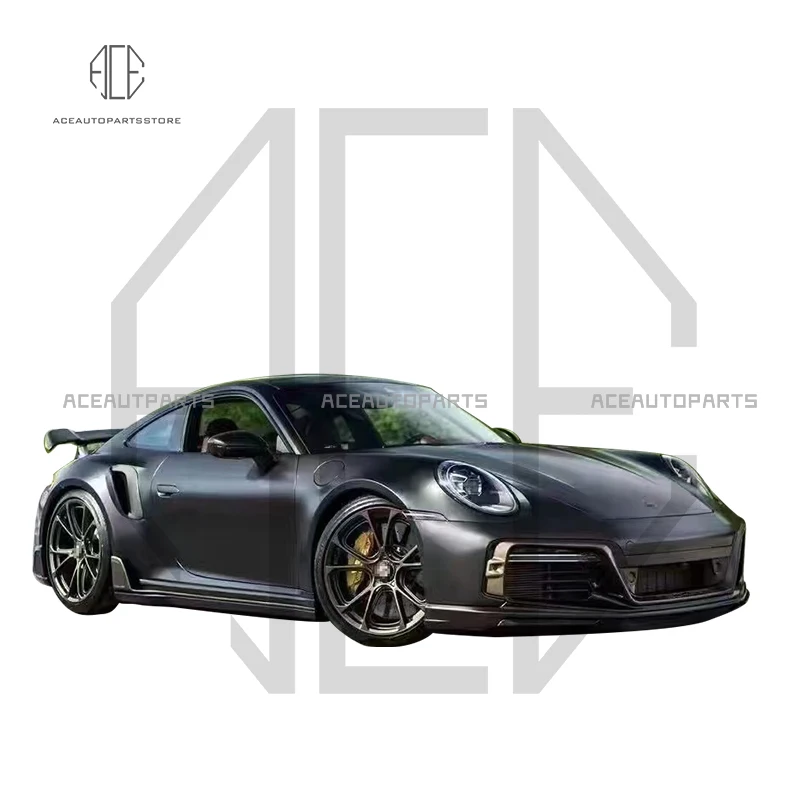 Dry Carbon Fiber Front Bumper For Porsche 911 992 Upgrade To Tec Style Front Bumper For 992 Carrera Targa Body Kit