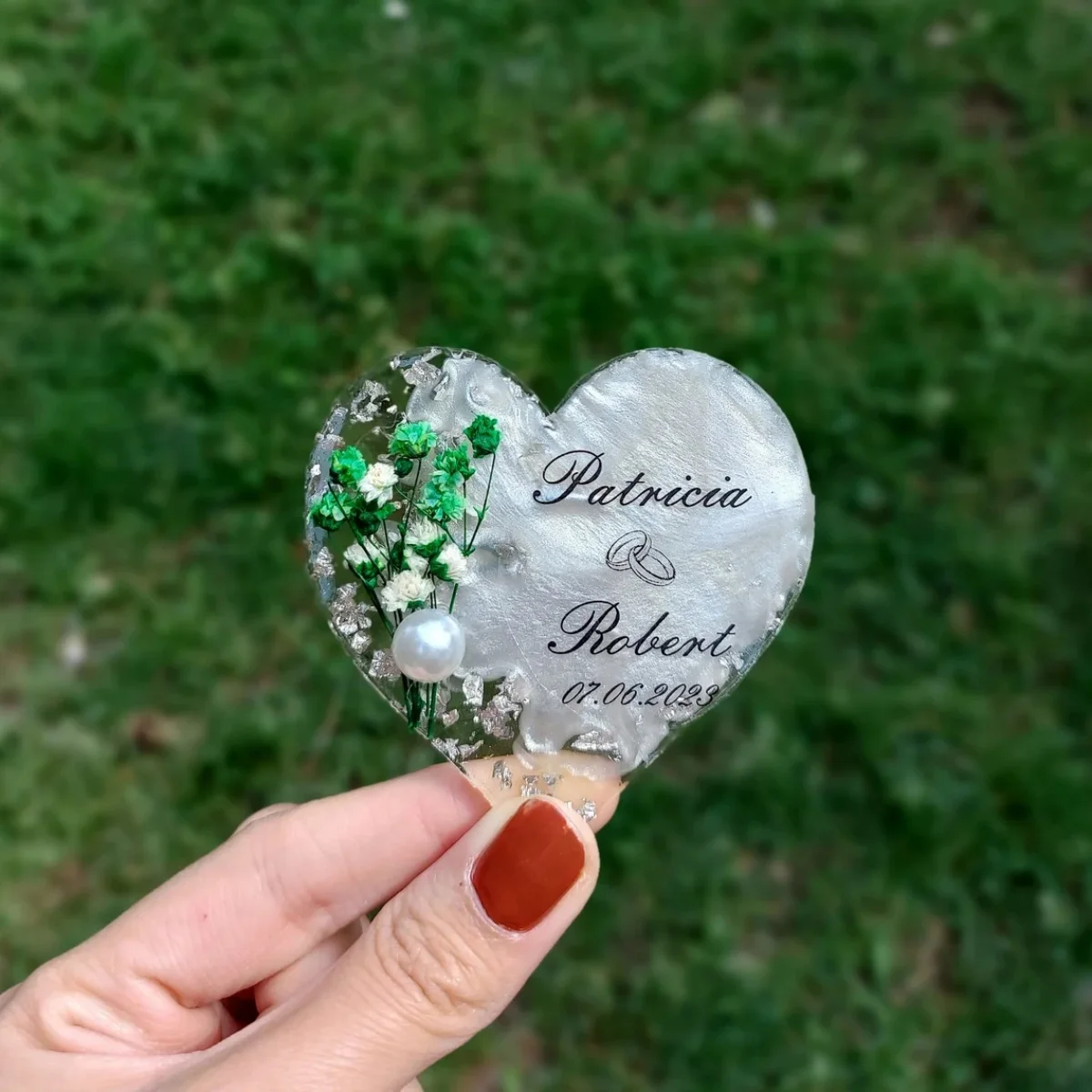 Personalized  Fridge Magnets,Wedding Favors,Engagement Gift,Flower Magnet Favor for Guest,Baby Shower,Wedding Party Favors, Save