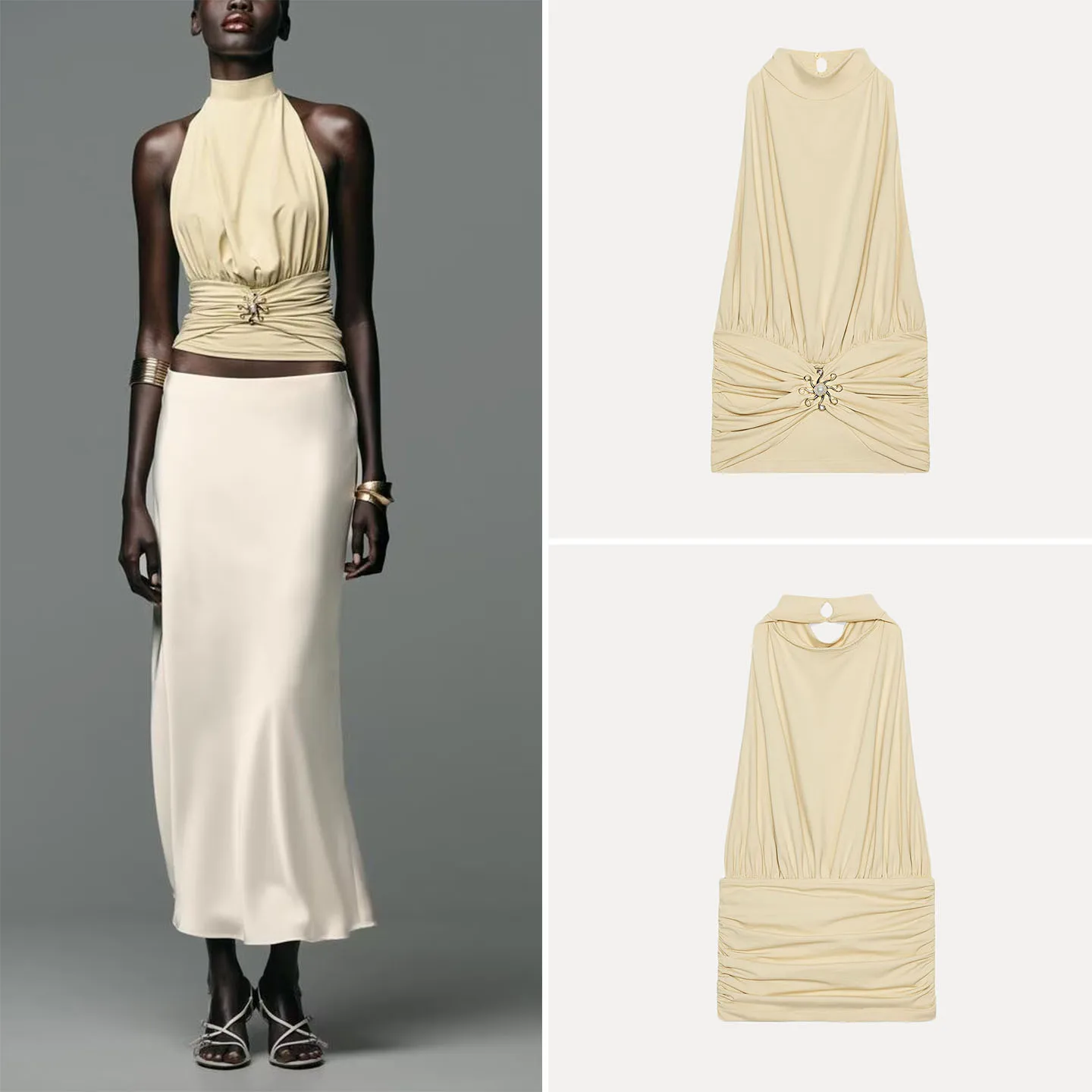 

Faionable Women's Svel Sun Pleated Top ort Length Inner Wear Vest DAZDA Brand Autumn 2025 New Sle European Sle