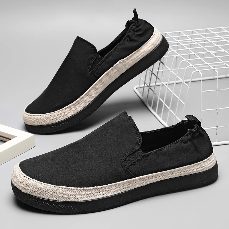 2026 New Model Men's Outdoor Canvas Shoes - Summer Casual Shoes - Canvas Soft Soles - Lightweight Walking Shoes