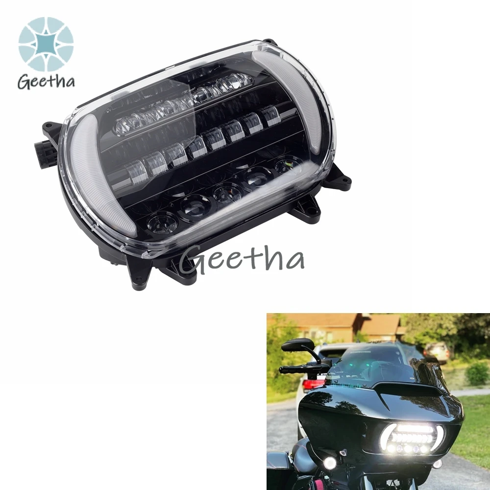 

For Motorcycle LED Headlight W/ DRL Turn Signal Light For Harley FLTR Road Glide Models 2015-2023 CVO Road Glide Limited FLTRKSE