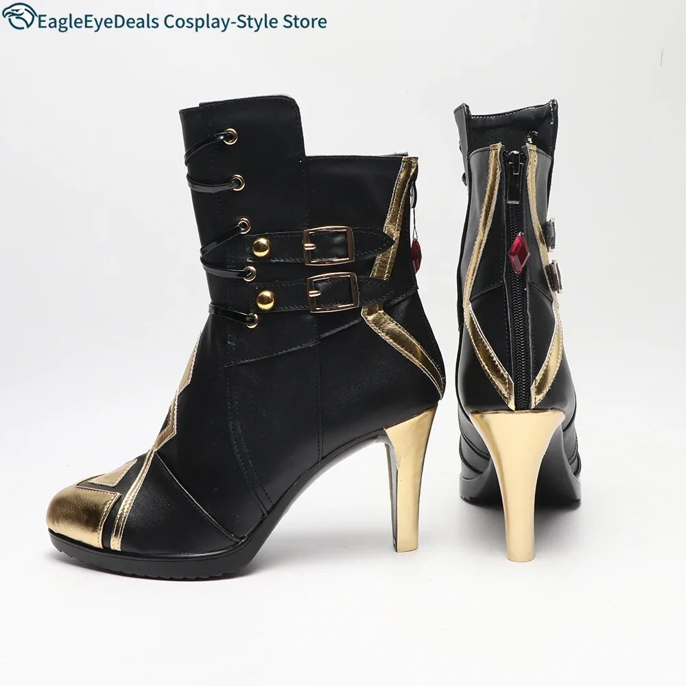 أحذية Genshin Impact Arlecchino Otets التأثيرية مصنوعة حسب الطلب بكعب عالٍ أحذية أنيمي التأثيرية لـ Arlecchino rom Genshin Impact