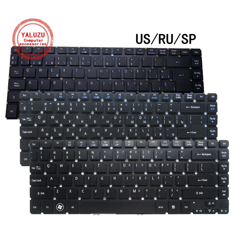 US/RU/SP English/Russian/Spanish NEW Laptop Keyboard For ACER V5-431 V5-471 V5-471G V5-471PG MS2360