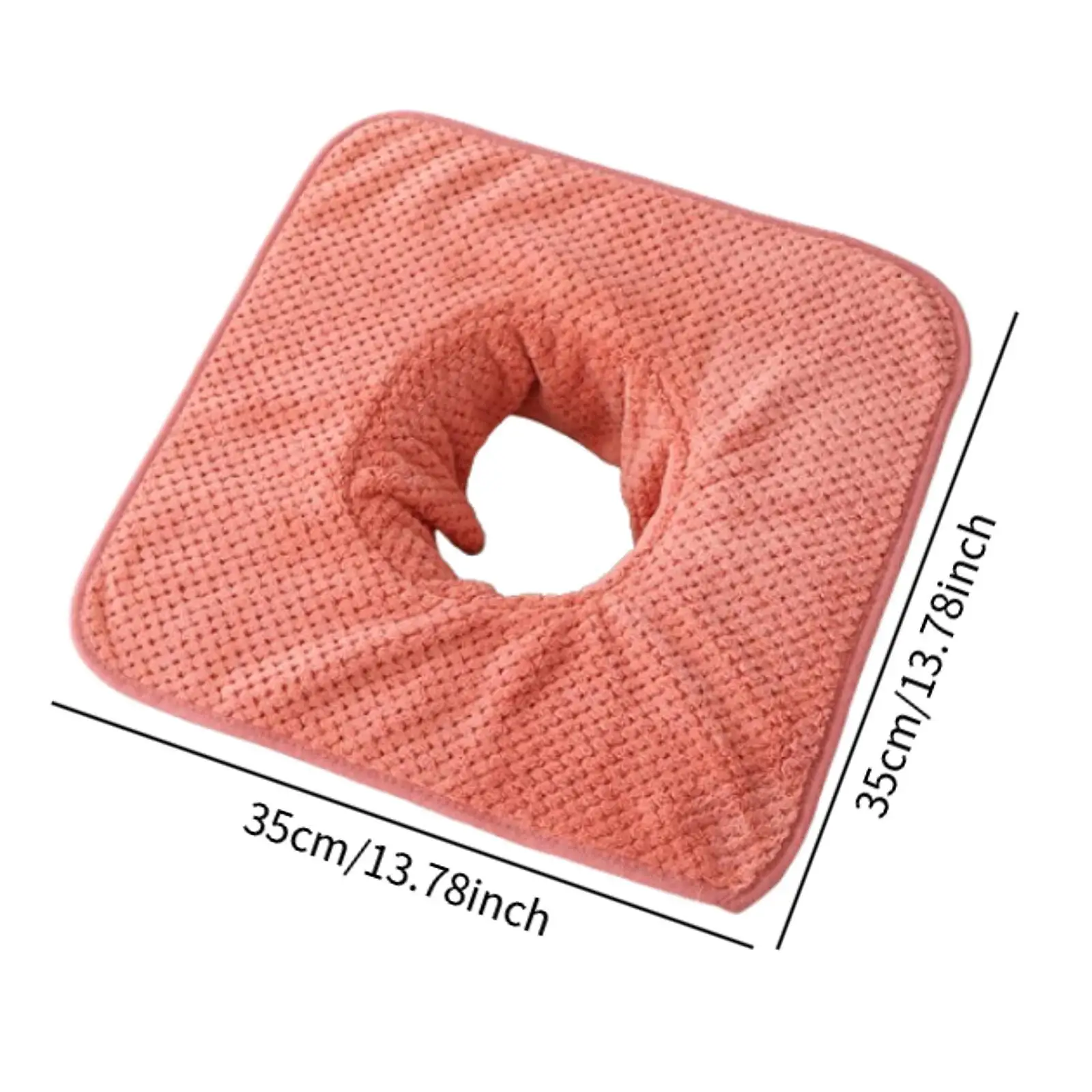 Спа-массажное настольное полотенце с отверстием для лица, коралловый бархат, многоразовое мягкое для красоты