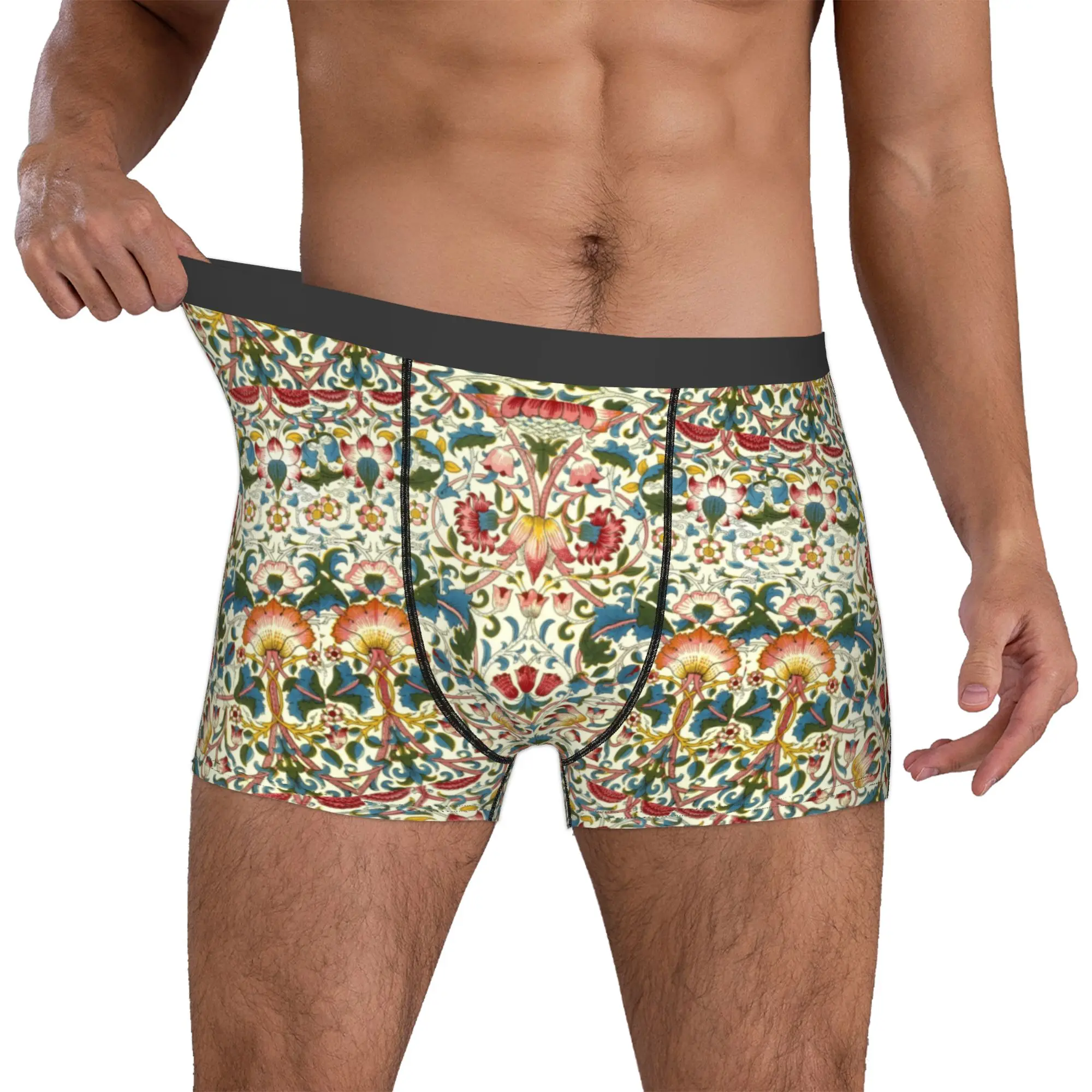 William Morris Boxers Shorts Mens Floral Textile Pattern Briefs Underwear Cool Underpants