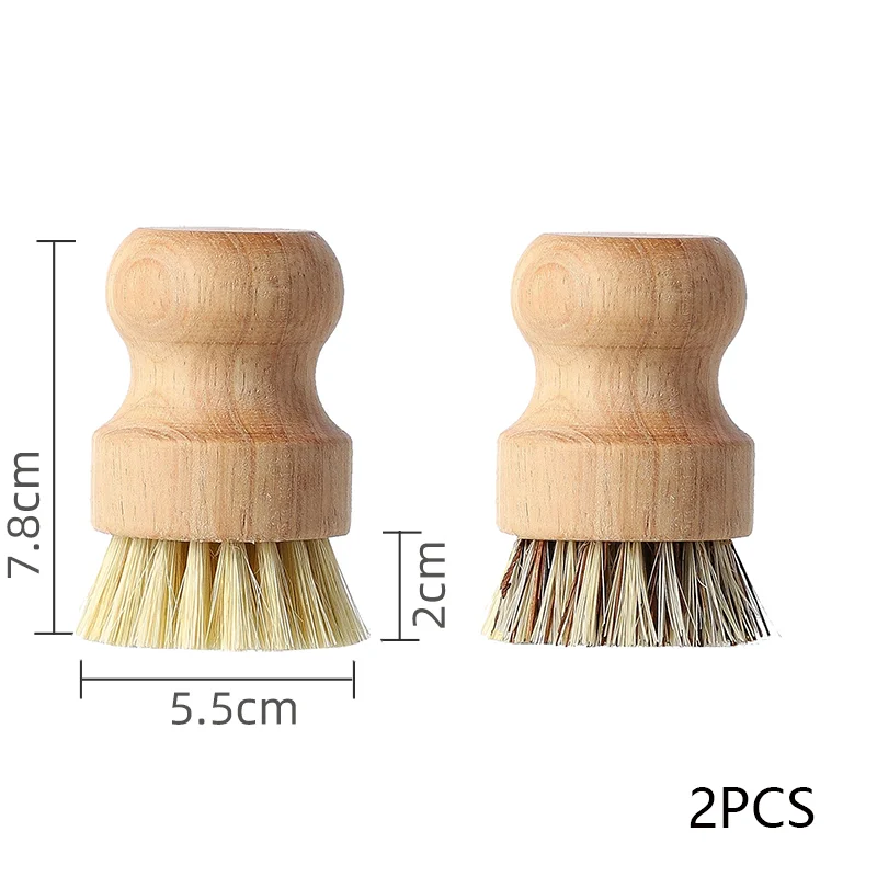 Wooden handle Cleaning products for home Natural dish cleaning brush with sisal and coconut cleaning tool