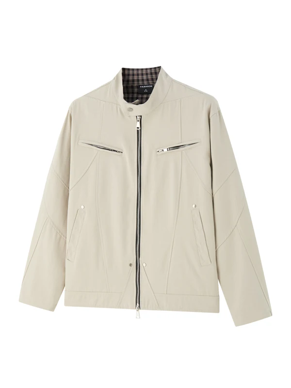 

Мужская демисезонная куртка в американском стиле с клетчатыми вставками, плотная, свободного кроя, с воротником-стойкой, премиум-класса, Harlington Workwear