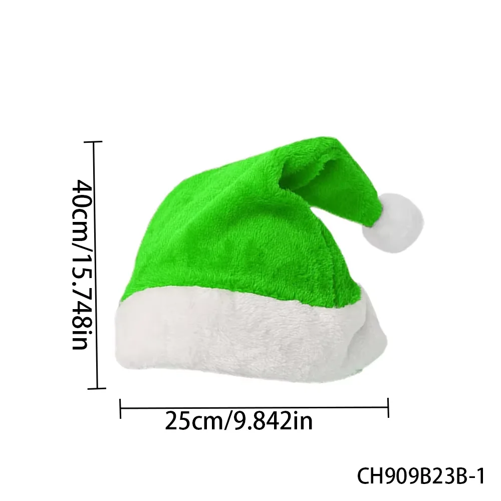 PESENAR عيد الميلاد سانتا قبعة لينة أفخم سانتا مهرجان نويل قبعة السنة الجديدة الأسرة ديكور المنزل